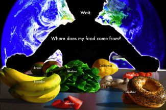 Student Naomi Mark created this poster for her first assignment analyzing the food in her fridge. 